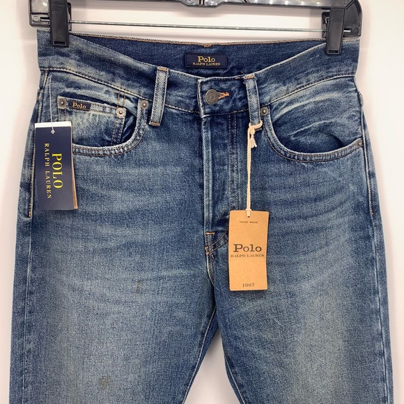 POLO Ralph Lauren Callen High Rise Slim Beaded Slit Bottom Womens Size 26 - Picture 3 of 16